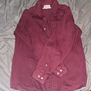 Columbia Burgundy Button Up